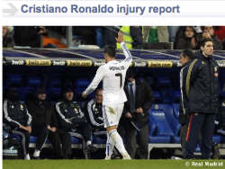 Cristiano Ronaldo has niggled his left hamstring muscles. The