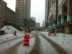 Lower Wacker Drive. They Actually Removed The Whole Street Level.