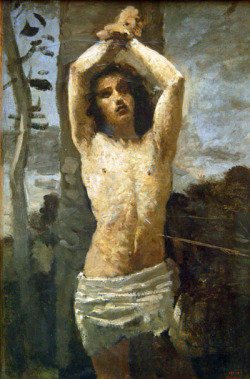 gaysinmovies:  Camille Corot: “Saint Sébastien” (1850-55)