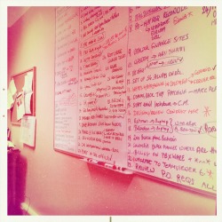 A wall of work…