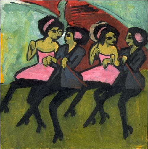 worldpaintings:  Ernst Ludwig Kirchner.Â Panama Girls.Â 1910 - 1911. 