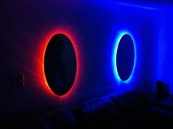 warrenraaff:  Portal themed mirrors. Love it!  