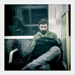 thedailybeard:  wolfpupjon:  Pretty beardy boy on the tube. 