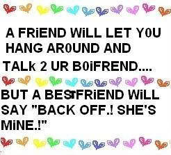 Soo true i do it all the time to my friends :D im very possessive