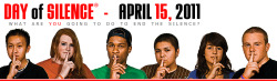 nic0peji:  32194:  April 15, 2011 is the National Day Of Silence