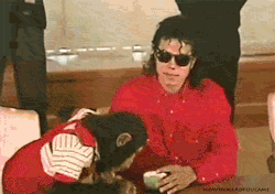 dovaking27:   Michael Jackson tells Bubbles the chimp in sign