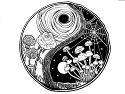 cosmicforestpeople:  Yin Yang by Subliminaldrain 