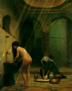 sweetanubis:  meganiane:    A Moorish Bath - Turkish Woman Bathing