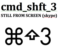 massimilianogriggio:  cmd_shft_3 STILL FROM SCREEN (skype) Idea: