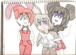 fuckyeahshittyart:  roger rabbit, bugs bunny, and mickey mouse.  I find it ironic that Bugs Bunny is the only one not in drag/portrayed effeminately. Out of the three, putting him in drag would have been the only appropriate thing about this. 