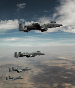 Soaring over Arizona 355th A-10 Thunderbolt IIs in formation