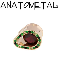 anatometal:  Super Teardrop Eyelet in solid 18k yellow gold;