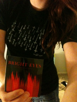 I got my bright eyes shirt & sticker! :D thanks to mycollapsingframe for