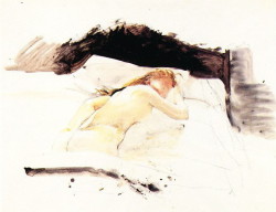 paperimages:  Andrew Wyeth watercolor and pencil, 1975, study