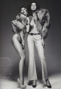 fiend4fashion:  Models: Hanna Jirickova & Ksenia KahnovichMagazine: