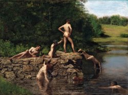 paperimages:  Thomas Eakins  (American, 1844 - 1916) Swimming,