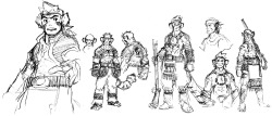 monkeysuitless:  BoF4 character sketches -Tatsuya Yoshikawa 