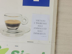 vishtasb:  “Denied entry to animals and immigrants” Montesacro,