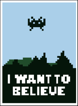 it8bit:  I Want to Believe - by Dann Matthews Prints and skins