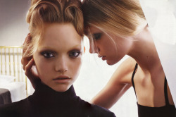 Gemma Ward and Lily Donaldson by Mario Sorrenti for Vogue Italia
