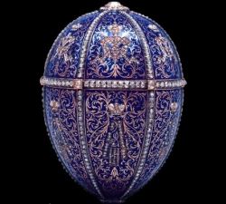 1896. The Twelve Monograms Egg (or Silver Anniversary Egg), made