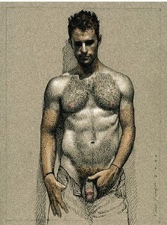 toddyeager:(via The male body in modern art: Erotic drawing.