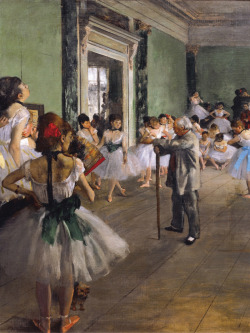 welovepaintings:  Edgar Degas (1834-1917)The Ballet ClassBetween