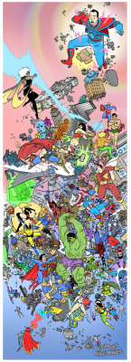 xombiedirge:  Massive Marvel Vs. DC plus Amalgam characters by Ulises