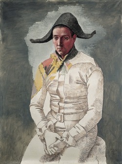 soulhospital:  Harlequin - Pablo Picasso, 1923. Oil on canvas,