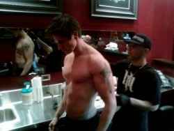 Shirtless Zak Bagans, host of Travel Channel’s “Ghost