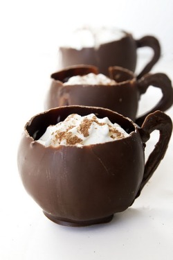 baergypsy:  Chocolate cups filled with chocolate mousse. A Taste