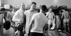 1955 Brooklyn Dodgers Locker Room.