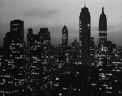 ckck:  Empire State Building dimmed during the war, circa 1942.