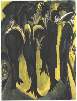 hoodoothatvoodoo:  Ernst Ludwig Kirchner, Five Women on the Street,