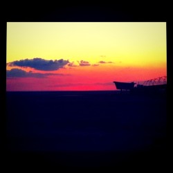 Sunset over Southport Pier (Taken with Instagram at Southport