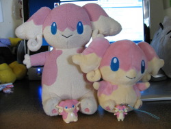 here are all my bunnes. im missing the recently released plush