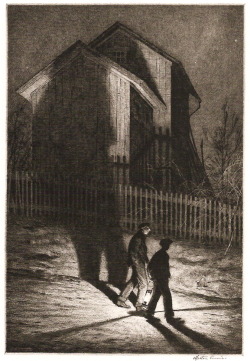 yama-bato:  Martin Lewis HA’NTED (1932)  Drypoint with sandpaper-ground