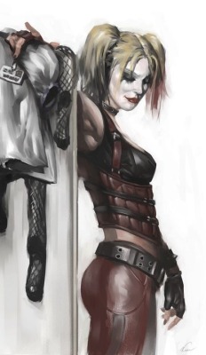 triazolam:  Harley Quinn, Batman: Arkham City concept art.  <3<3