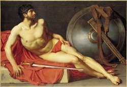 100artistsbook:  Neoclassical painting of an athlete. 