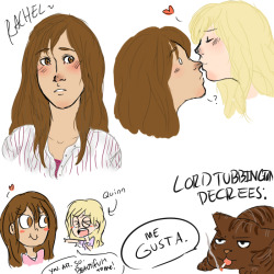 Quinn and Rachel on the mind. So some Faberry pours out. No regrets,