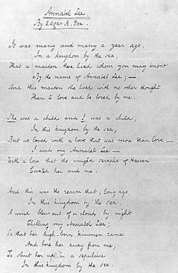 petitpoulailler:  1849 Edgar Allan Poe (American 1809-49) ~ Annabel
