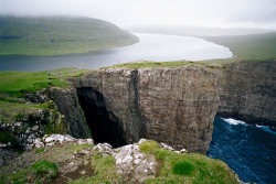 This stunning place is in Vága, the Faroe Islands (Norwegian