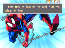 bison2winquote:  - Spiderman, Marvel Super Heroes (Capcom) 