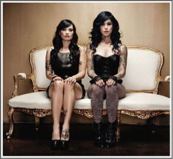 1-0-1inkedgirls:  Kat Von D and Marya Gullo - Inked Magazine