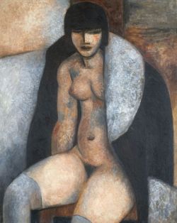 bonjourtableau:  Étude de nu au manteau, 1929, Marcel Gromaire,Musée