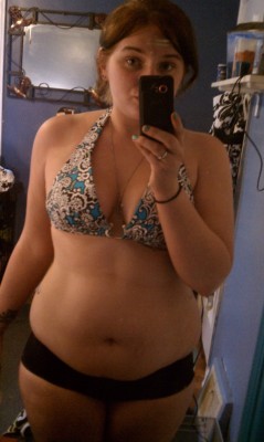 recklesscowgirl:  Got another bikini top, yes I’m chubby, suck