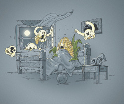 artisonmyside:  ‘Corny Nightmares’ by Madcobra  This is really