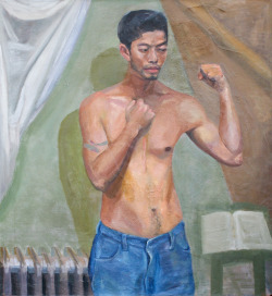 Richard Lewis: Takyi the Boxer, Oil on Canvas