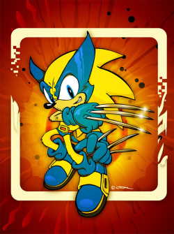 herochan:  Sonic and Wolverine being mutated together makes for