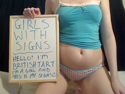 http://britishtart.tumblr.com/ “I did some signs for you! x"Â  woo hoo!!! today is a good day for submissions! i notice there is a link to a "my girl fund” on a recent post that everyone should go check out right now! :D http://briti